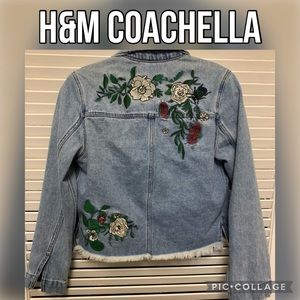 H&M Coachella Embroidered Jean Jacket 4